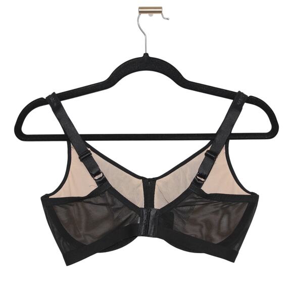 Wacoal Black Lace Detail Unlined Underwire Bra Size 34DDD - Picture 4 of 6